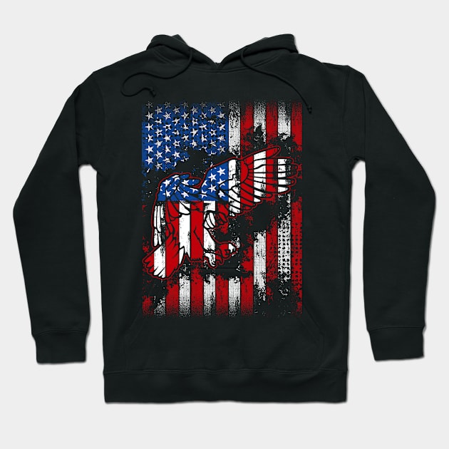 Eagle Flag USA Flag Hoodie by I AM THE STORM